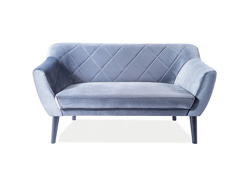 Sofa KARO 2 VELVET szara dwuosobowa
