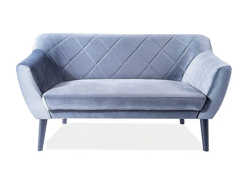 Sofa KARO 2 VELVET szara dwuosobowa