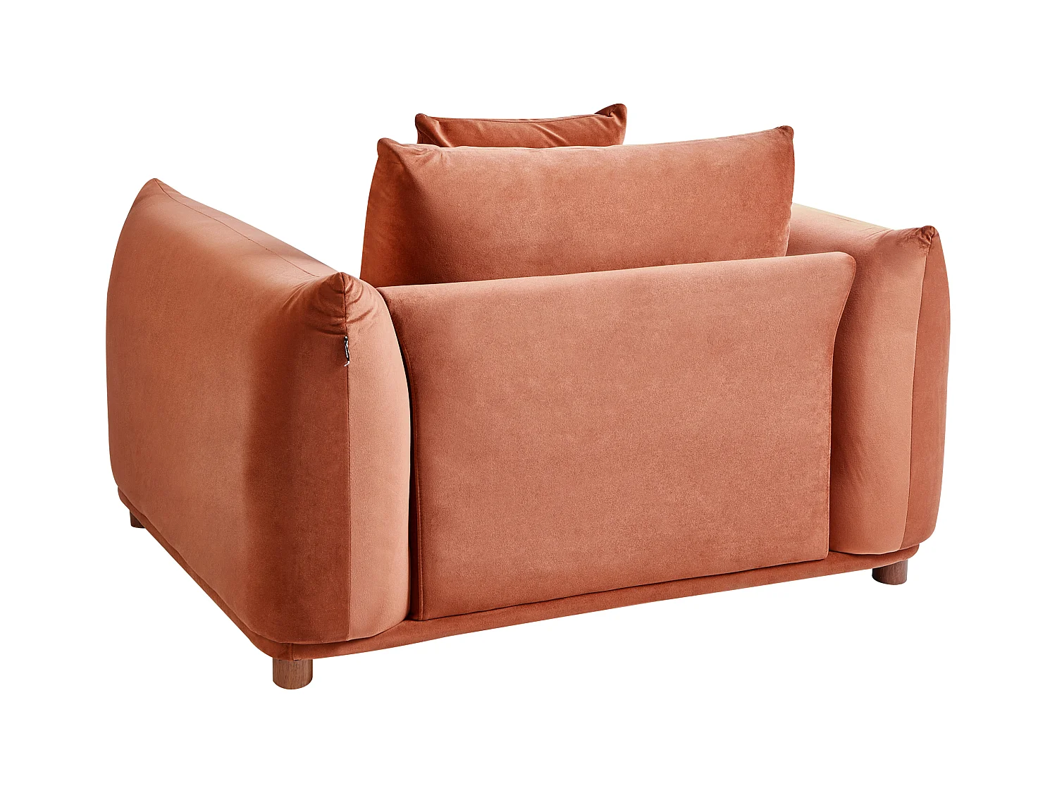 Fauteuil LUVOS Velours Marron doré