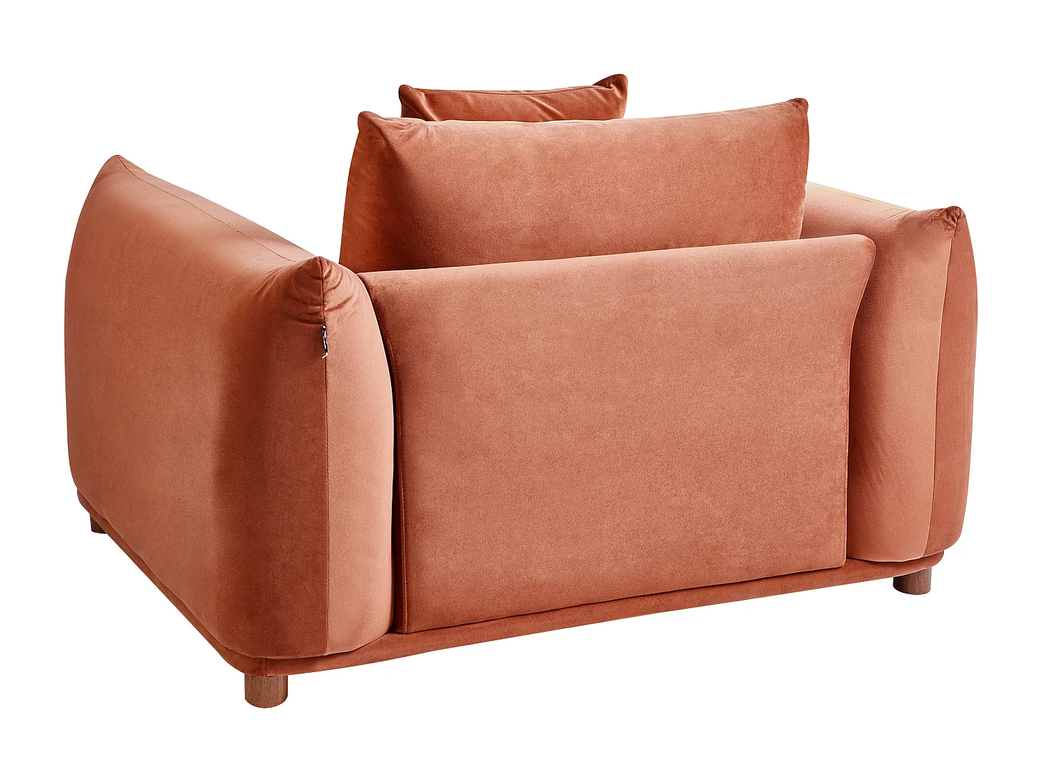 Fauteuil LUVOS Velours Marron doré