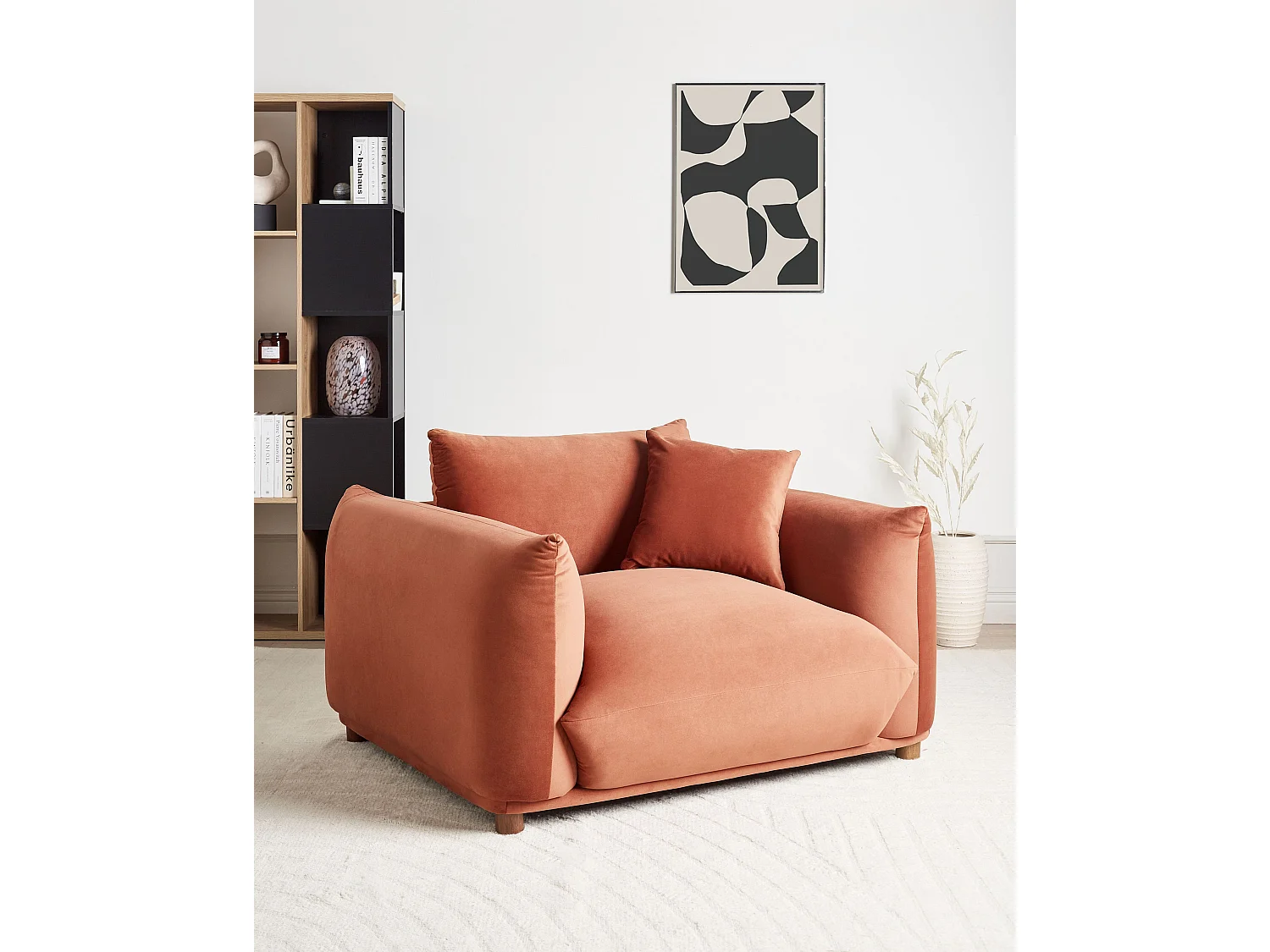 Poltrona LUVOS Velluto Marrone dorato