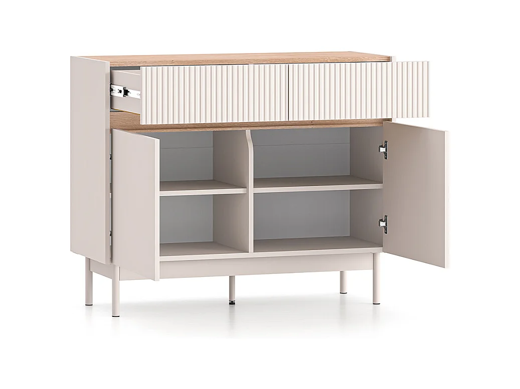 Connie Kasjmier en Hout 2-deurs dressoir met 2 laden