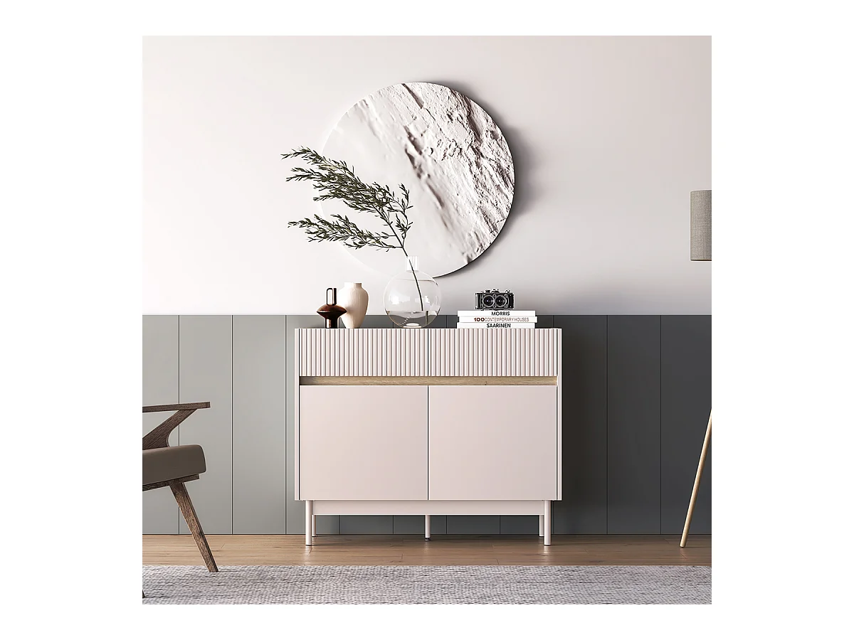 Connie Kasjmier en Hout 2-deurs dressoir met 2 laden