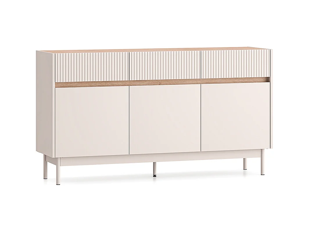 Connie Kasjmier en Hout 3-deurs dressoir met 3 laden