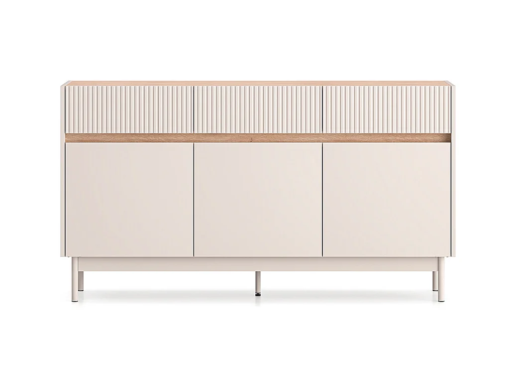 Connie Kasjmier en Hout 3-deurs dressoir met 3 laden