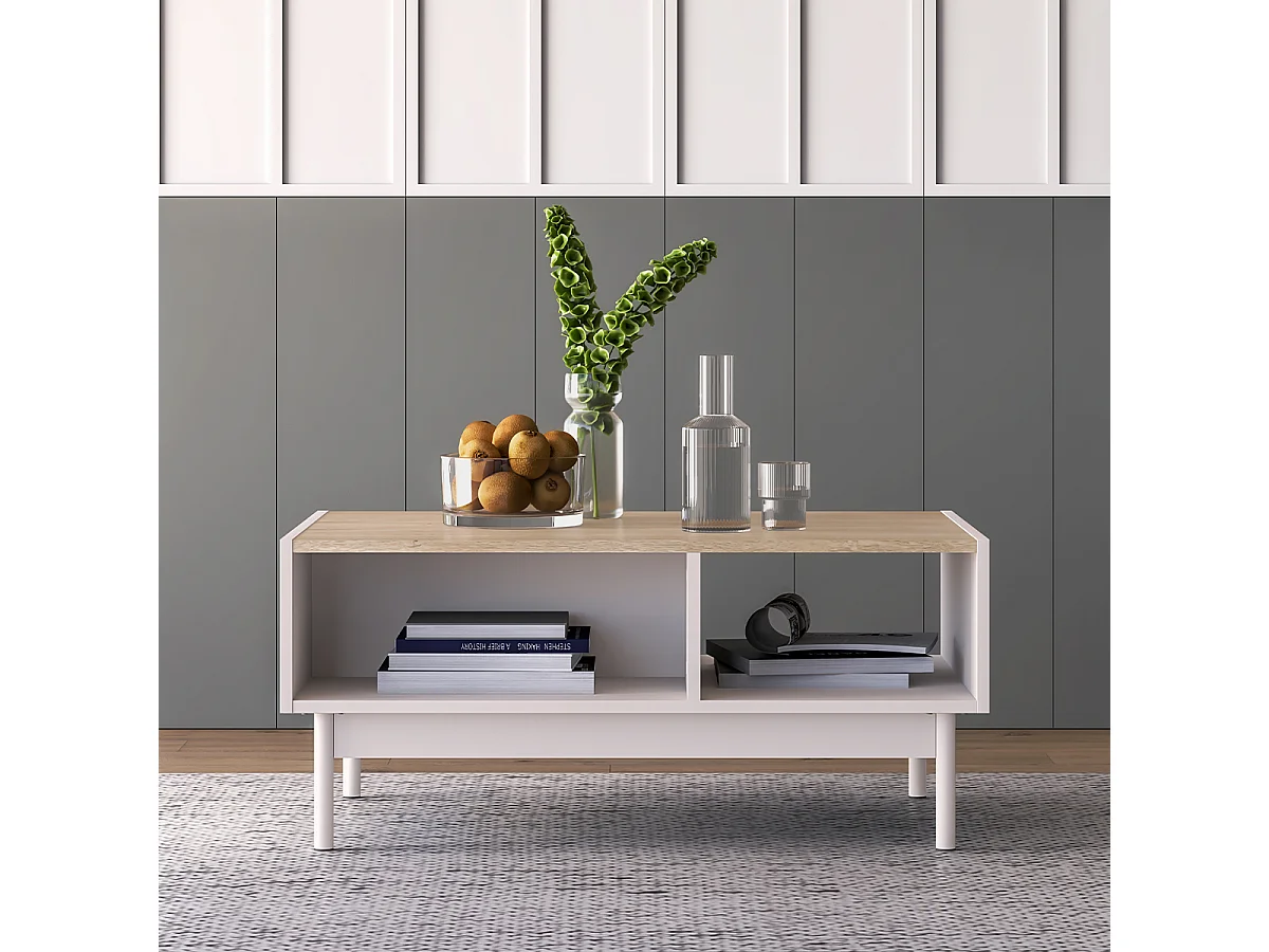 Table basse Connie Cachemire et Bois