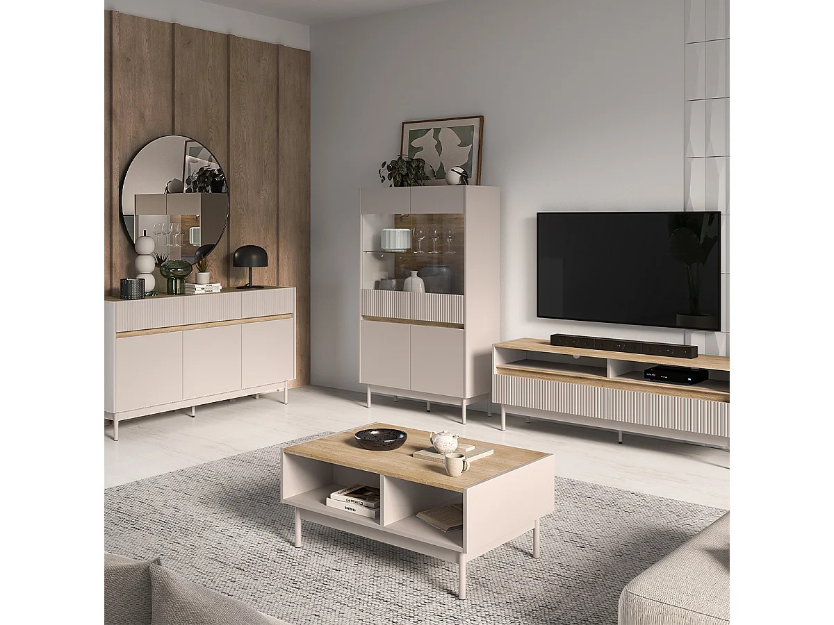 Table basse Connie Cachemire et Bois