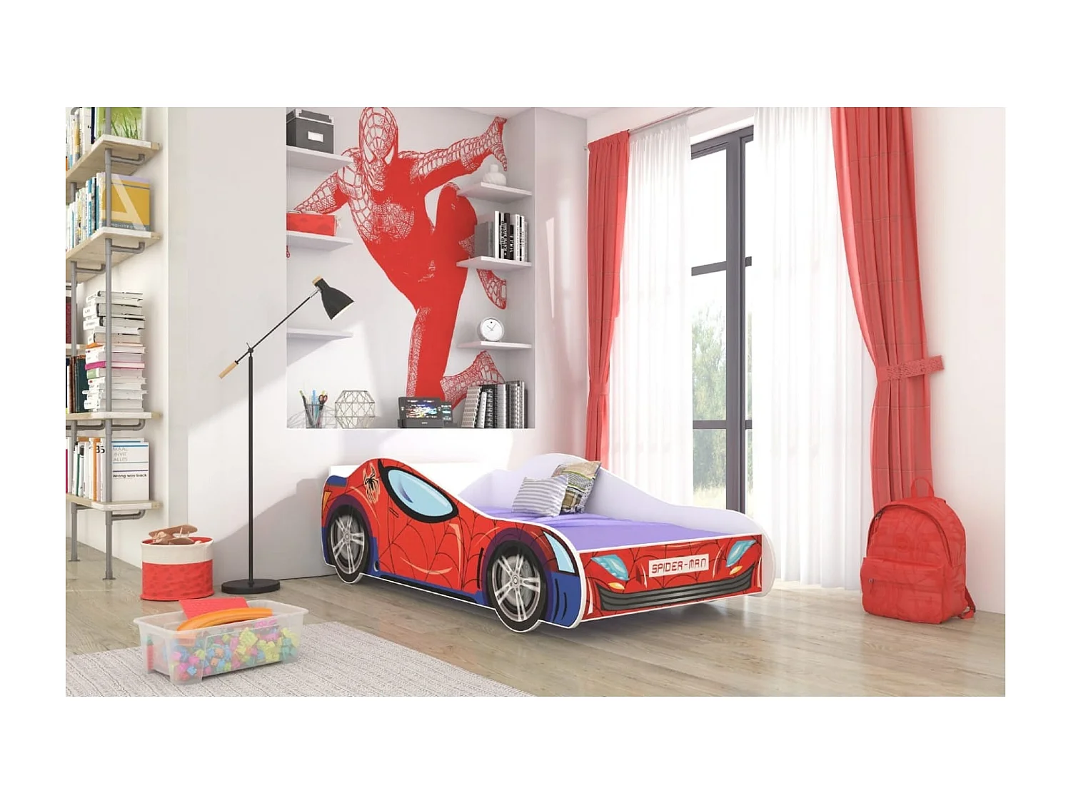 Letto Strider (80x160)/materasso incluso/rossa