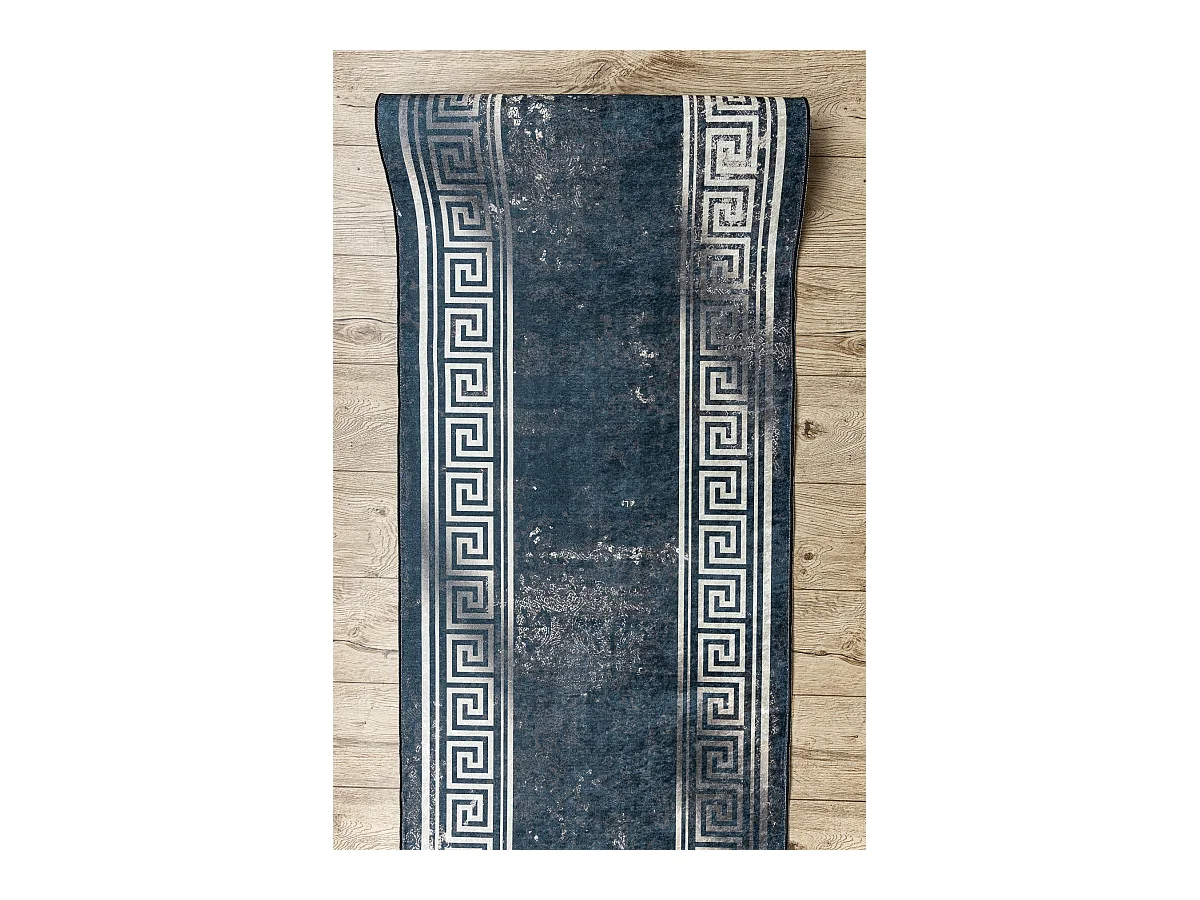 TAPIS DE COULOIR antidérapant LOTUS GRECCO 23593 graphite / gris lava 120x680 cm