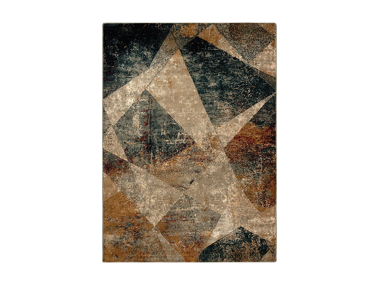 Tappeto di lana OMEGA RAMI Mosaico colore smeraldo 170x235 cm