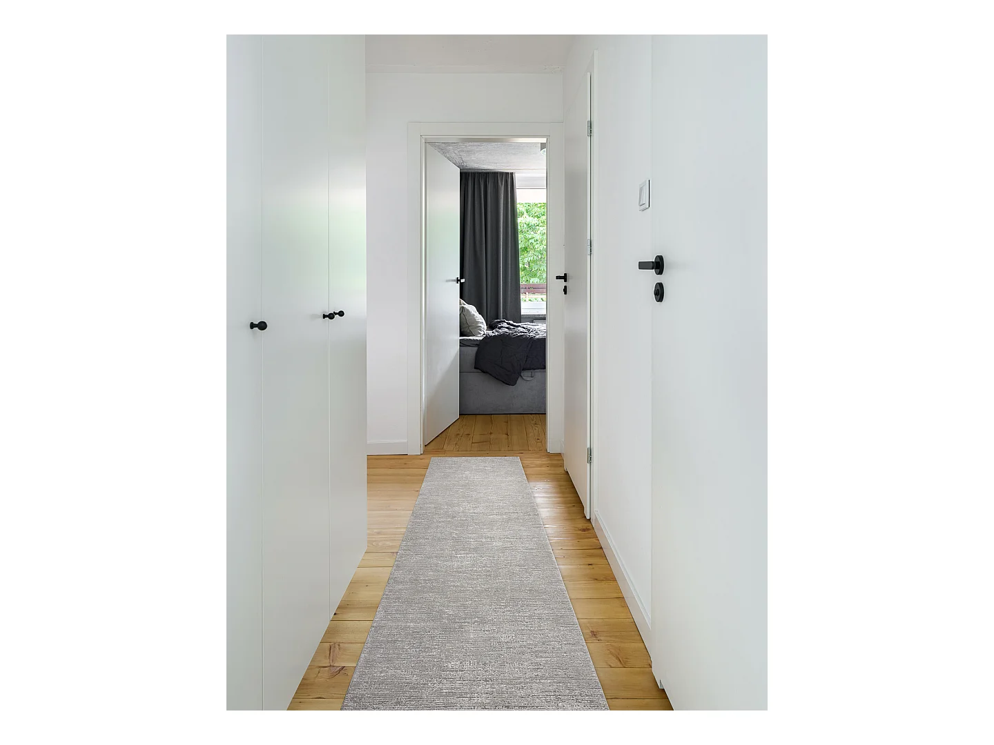 Tapis de couloir TULS 51248 structural, mélange gris 70x280 cm