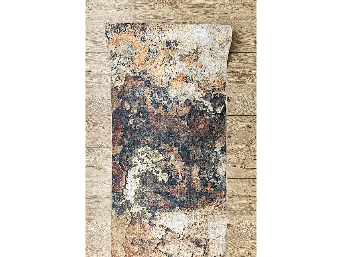 Läufer Antirutsch LOTUS ABSTRACT 52910 Beige ZUM WASCHEN 100x780 cm