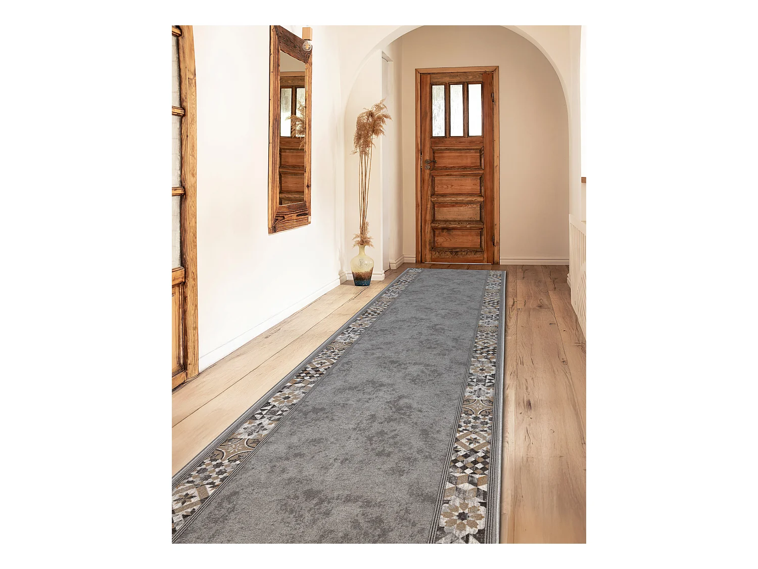 Alfombra de pasillo con refuerzo de goma MURCIA AZULEJOS DE LISBOA, Ma 80x850 cm
