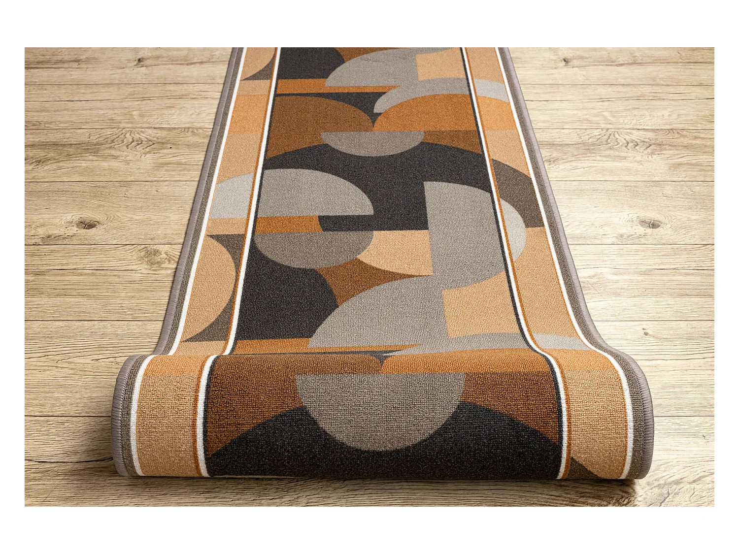 TAPIS DE COULOIR antidérapant MALIS Géométrique, antidérapant beig 80x1200 cm