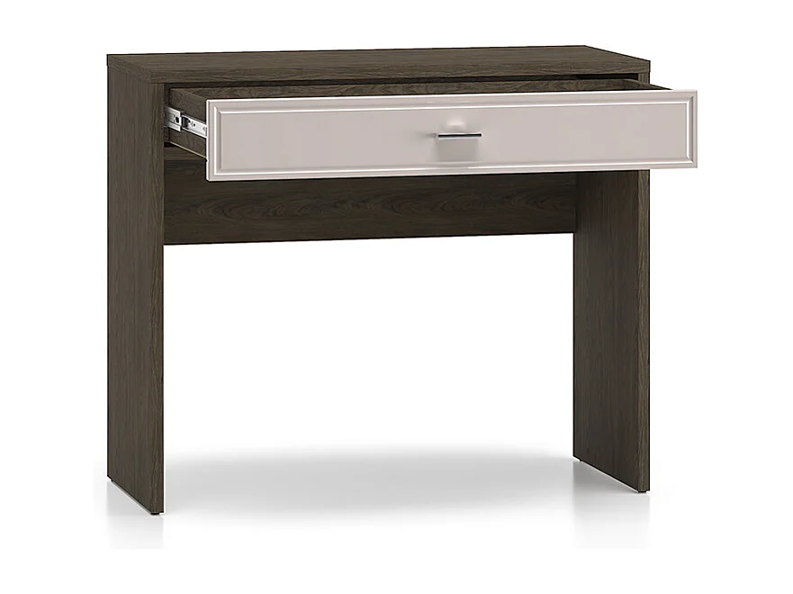 Consolle 1 cassetto Kaius cashmere e marrone scuro 77,9cm