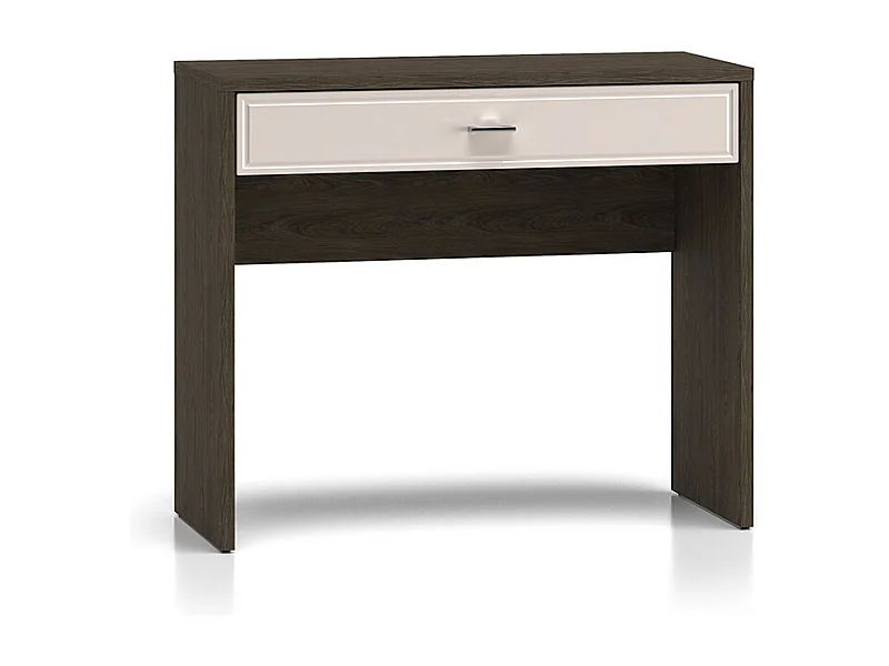 Consolle 1 cassetto Kaius cashmere e marrone scuro 77,9cm