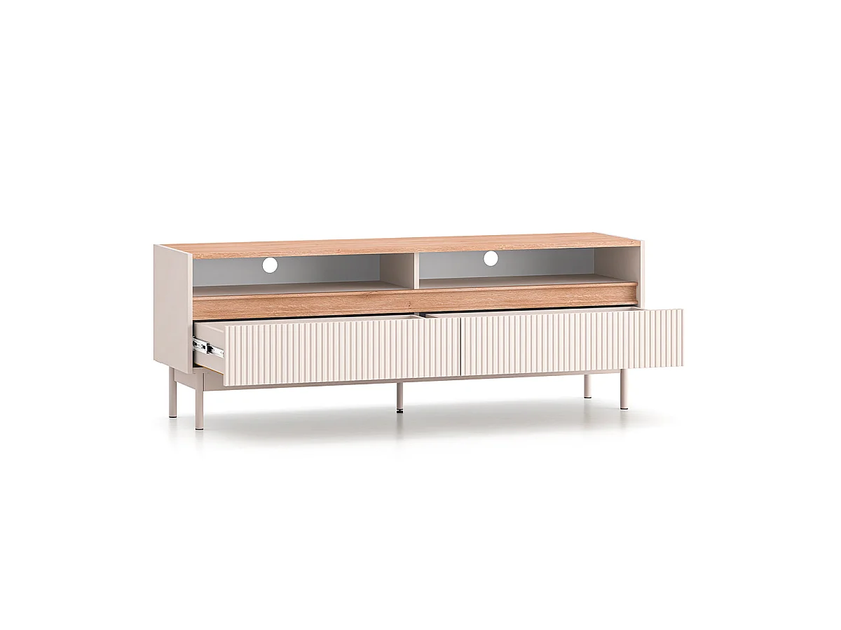 Mobile TV 2 cassetti Connie cachemire e marrone 153,8cm