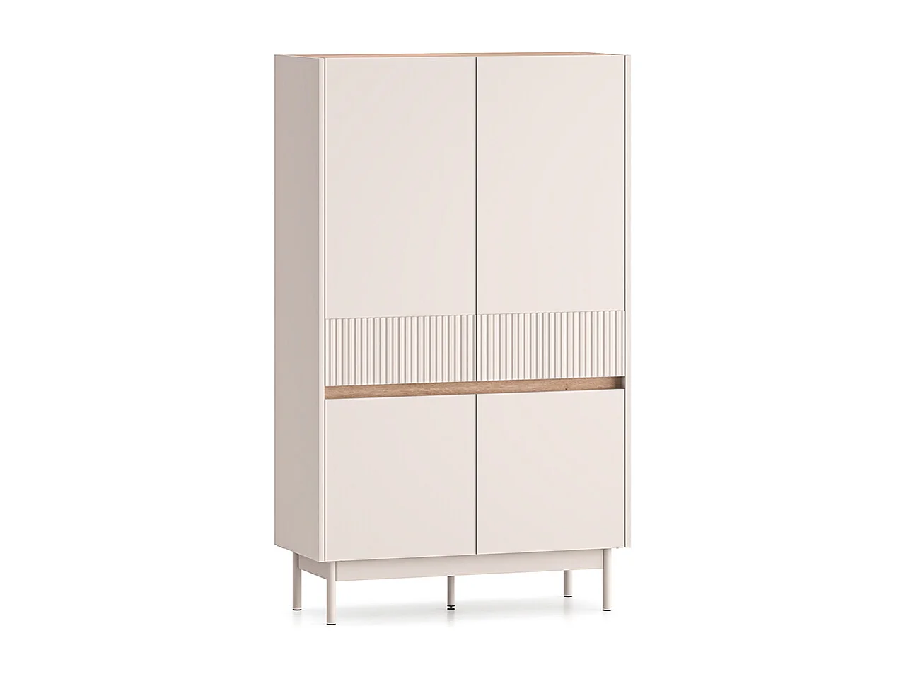 Unterschrank 4-türig Connie Kaschmir und Holz