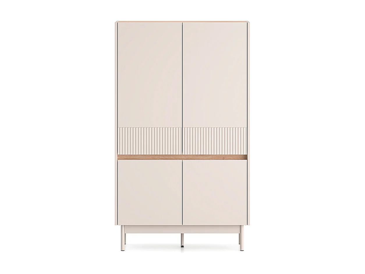 Unterschrank 4-türig Connie Kaschmir und Holz