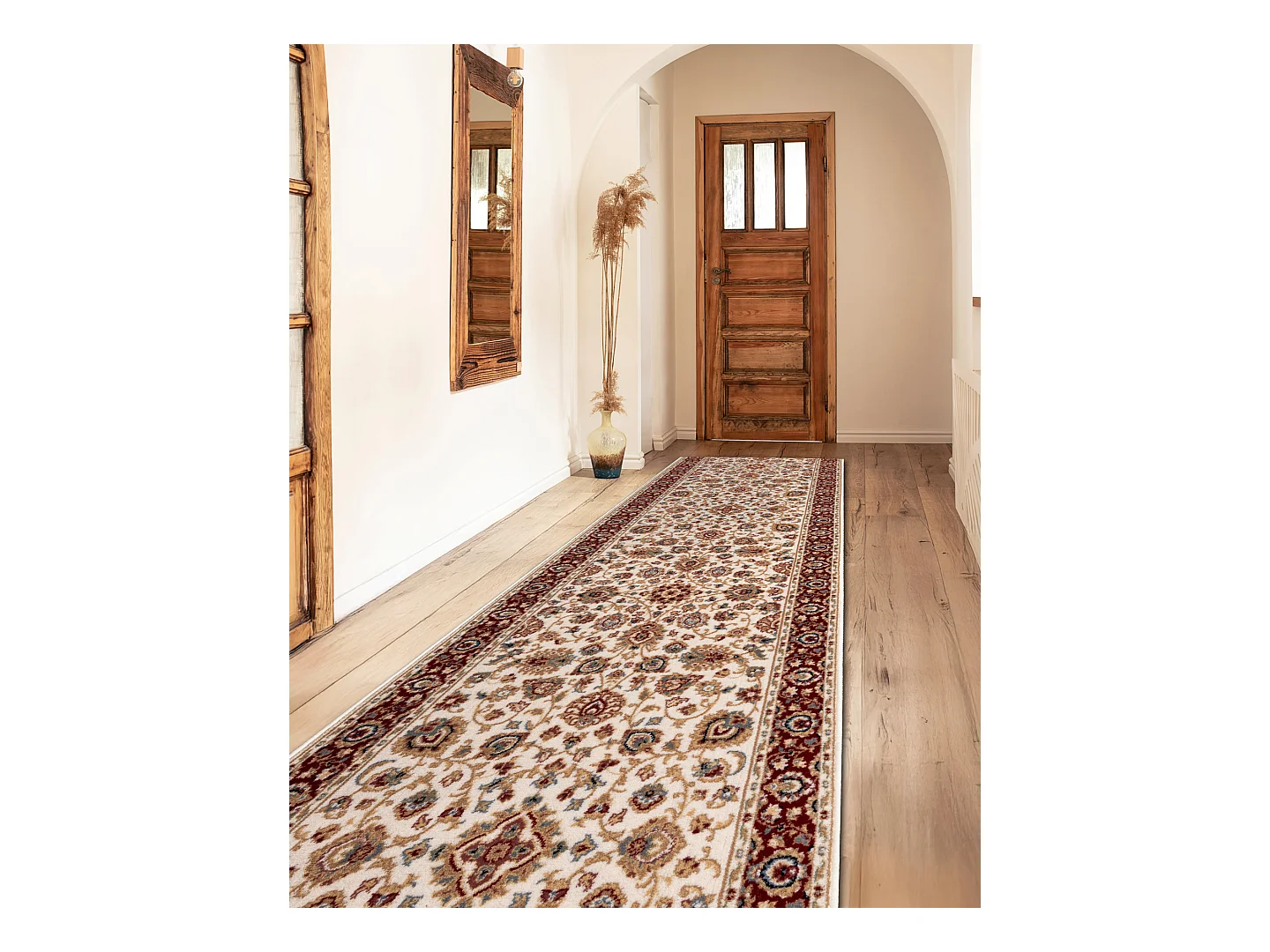 Tapis de couloir NAIN Ornement, fleurs 6999 51063 beige / bordeaux 100x550 cm