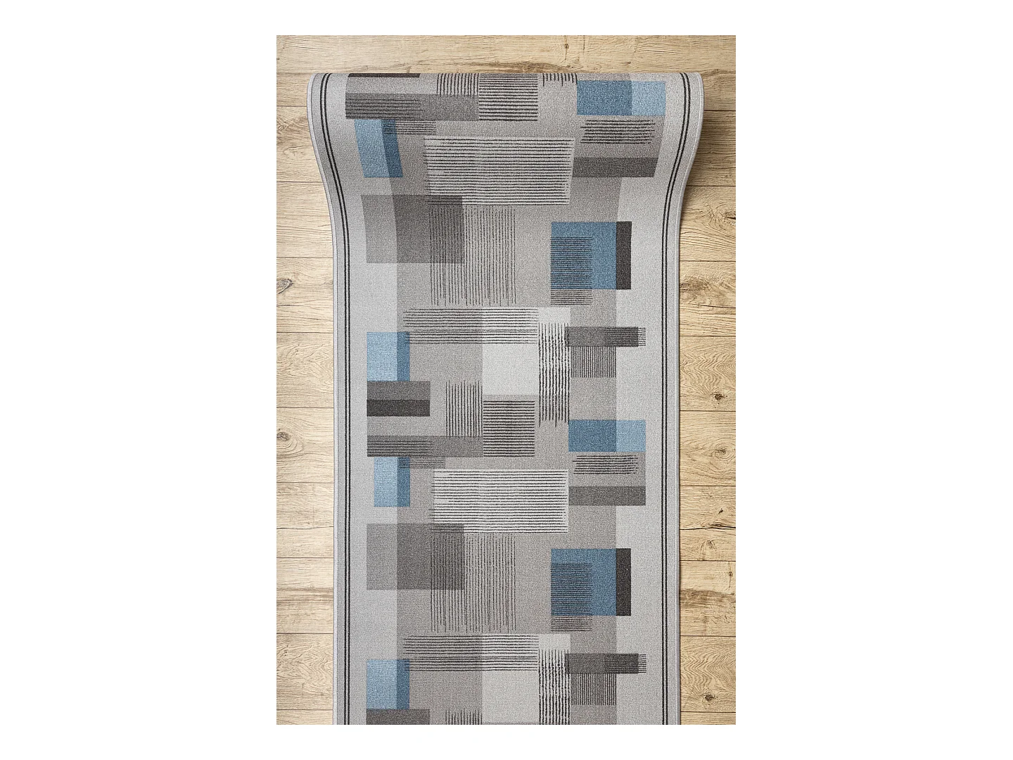 TAPIS DE COULOIR antidérapant LISTRA Géométrique, antidérapant gri 67x830 cm