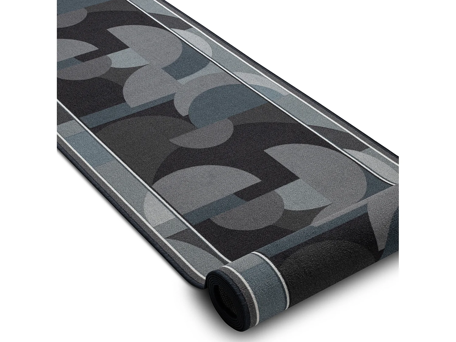 TAPIS DE COULOIR antidérapant MALIS Géométrique, antidérapant gris 67x280 cm