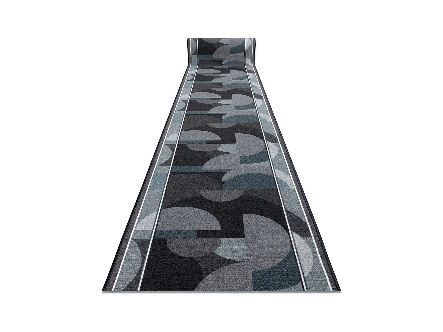 TAPIS DE COULOIR antidérapant MALIS Géométrique, antidérapant gris 80x880 cm