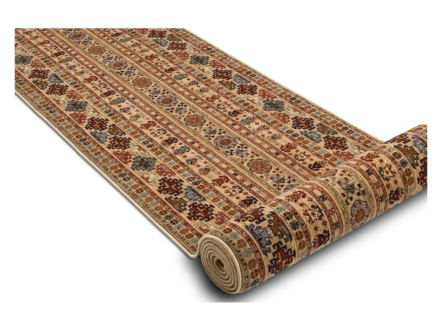 KESHAN tapis de couloir 7684/53555 oriental beige / terre cuite 90x700 cm
