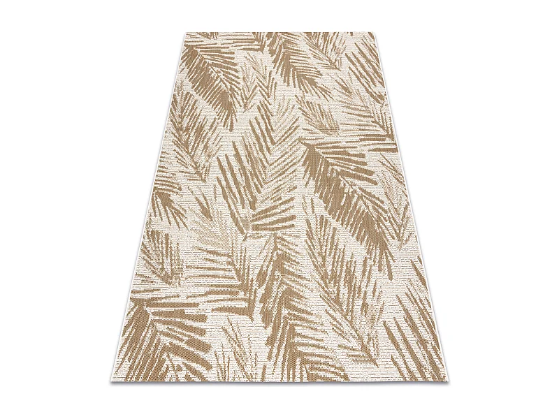 FLAT 48977256 Sisalteppich Palmenblätter - naturbeige Strohfarbe, Kor 120x170 cm