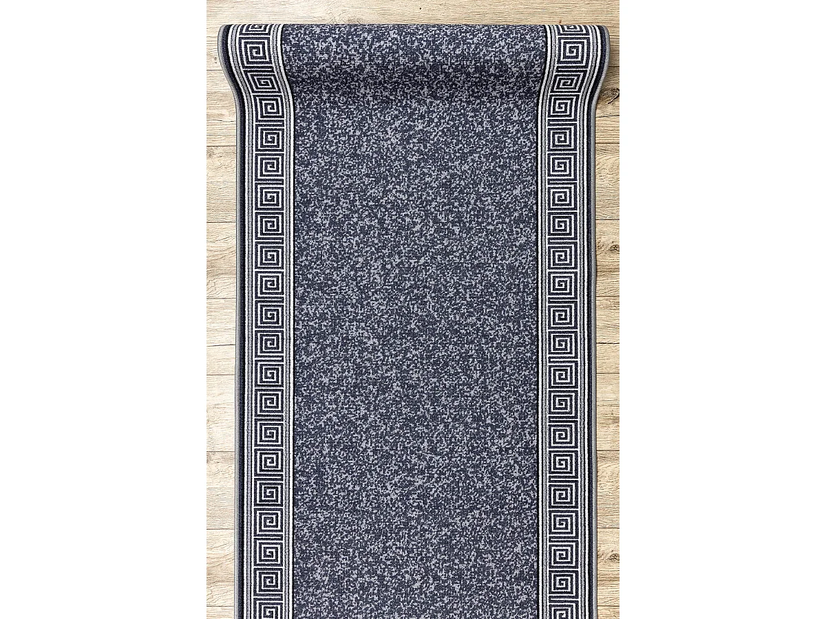 Vloerbekleding met rubber bekleed GREK grieks, antislip grijskleuring 110x680 cm