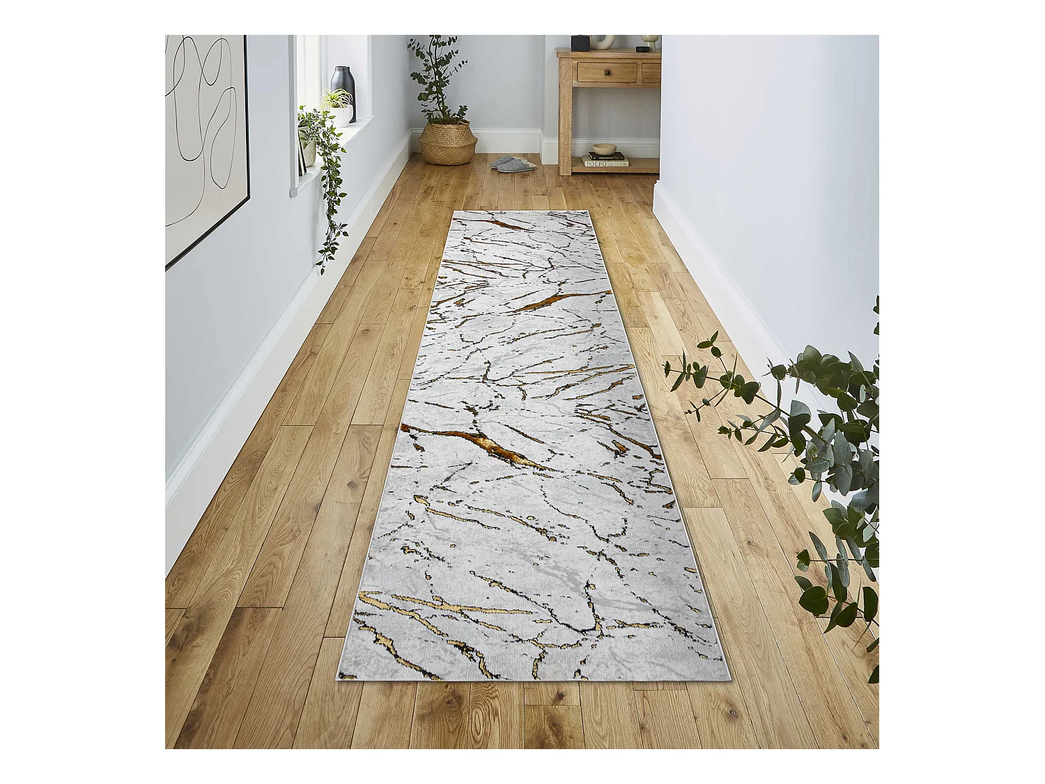 Teppich, Läufer ALLURE 1963 Marmor - Strukturell, stilvoll, glamourö 60x200 cm