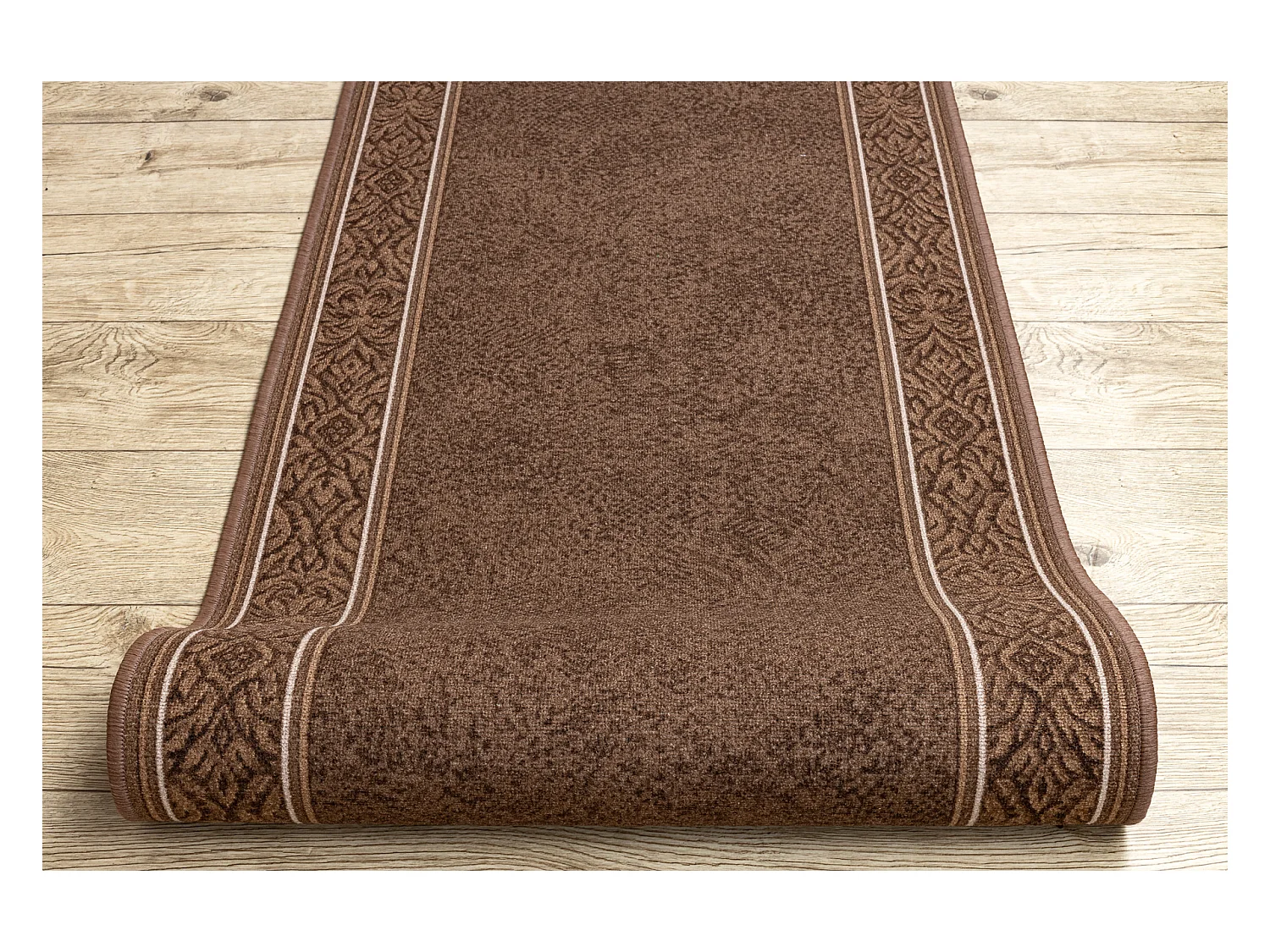 TAPIS DE COULOIR antidérapant ST.TROPEZ Cadre antidérapant marron 80x160 cm