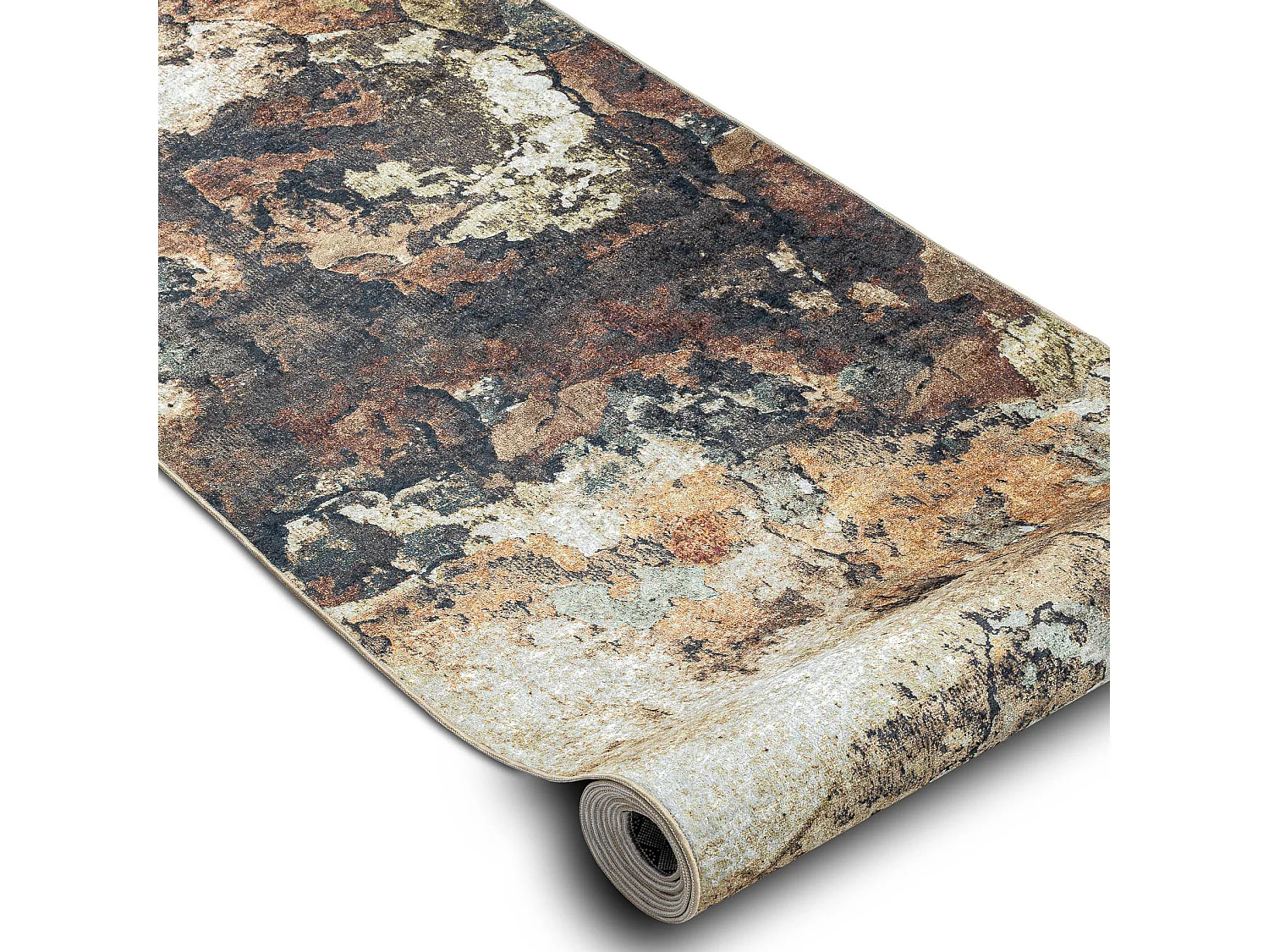 Alcatifa do corredor com reforço de borracha LOTUS ABSTRACT 52910 beg 80x360 cm