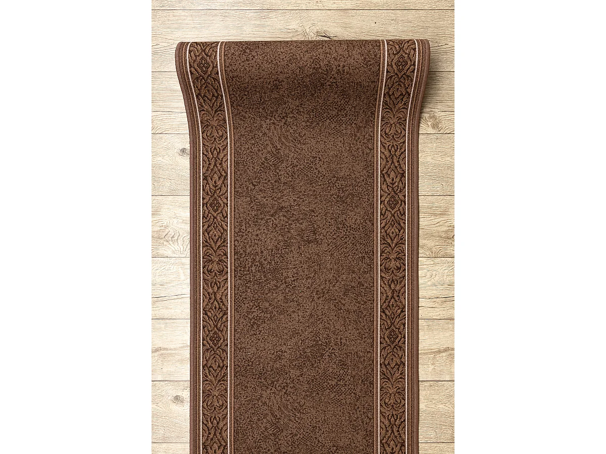TAPIS DE COULOIR antidérapant ST.TROPEZ Cadre antidérapant marron 80x280 cm