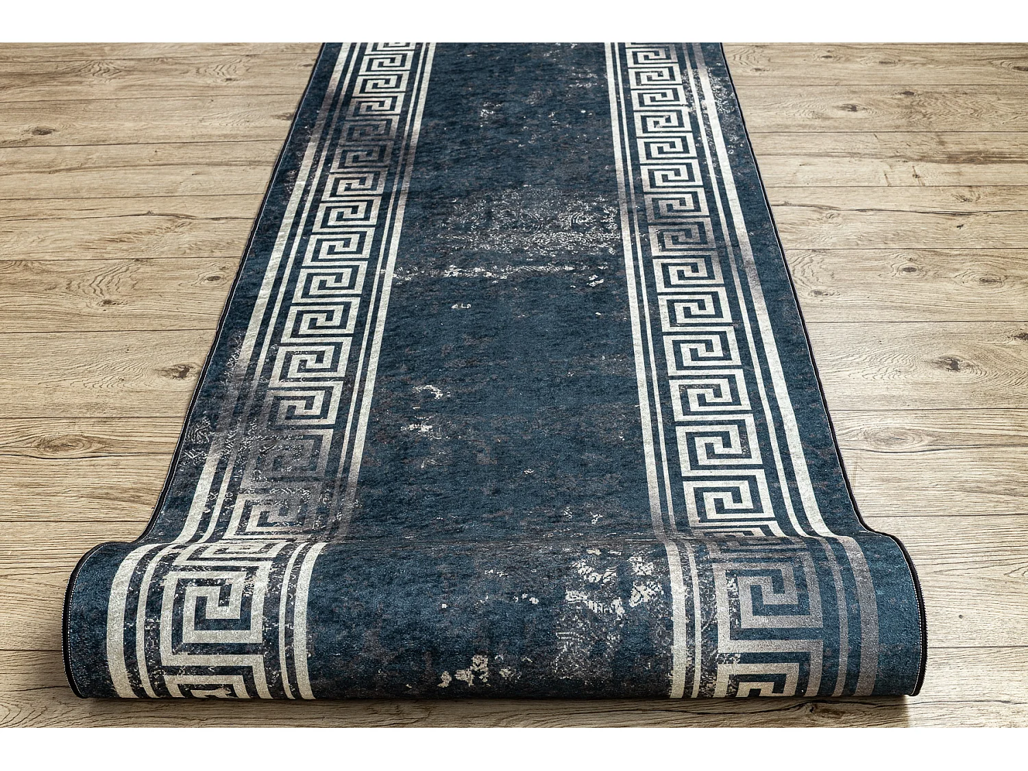 TAPIS DE COULOIR antidérapant LOTUS GRECCO 23593 graphite / gris lava 60x660 cm