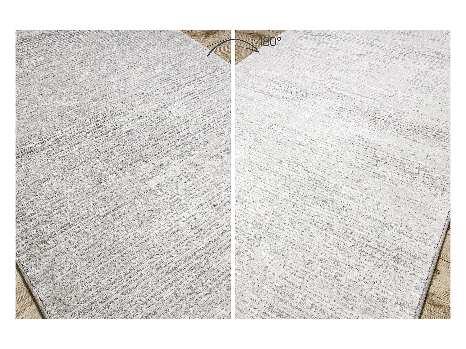 Vloerbekleding modern TULS 51248 melange grijs 70x530 cm