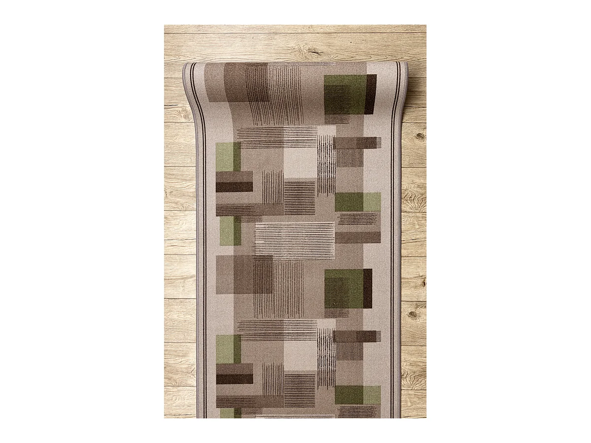 PASSATOIA gommata LISTRA Geometrico, antiscivolo beige 100x1300 cm