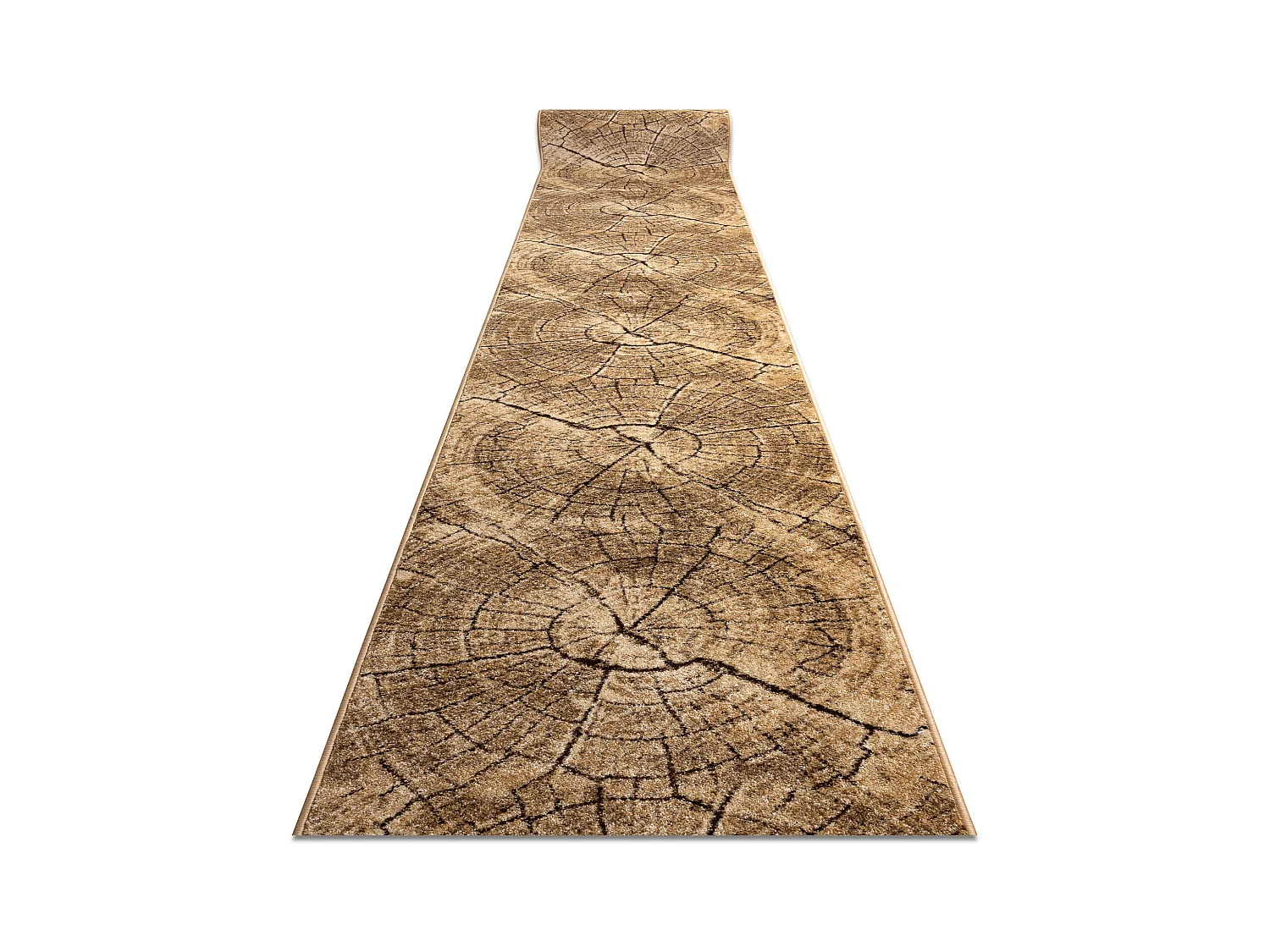 Alfombra de pasillo KARMEL Tronko Árbol Madera - la nuez 60x420 cm