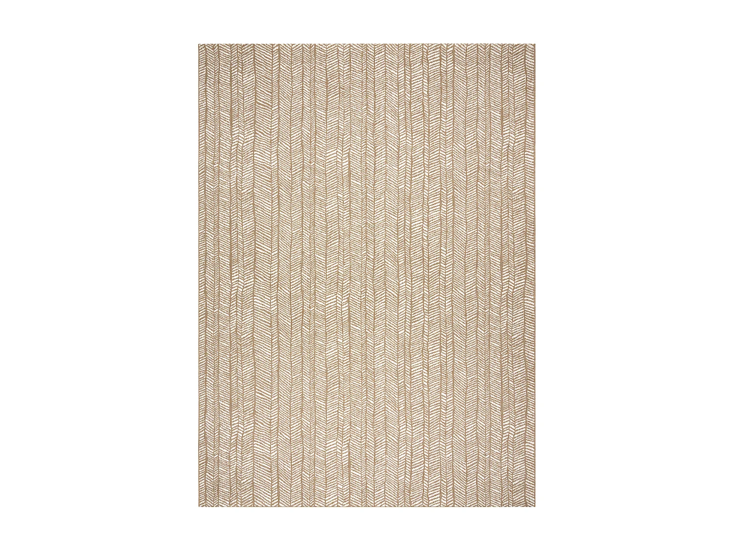 FLAT 48964265 Tapis sisal Chevron - couleur paille beige naturel, fice 120x170 cm