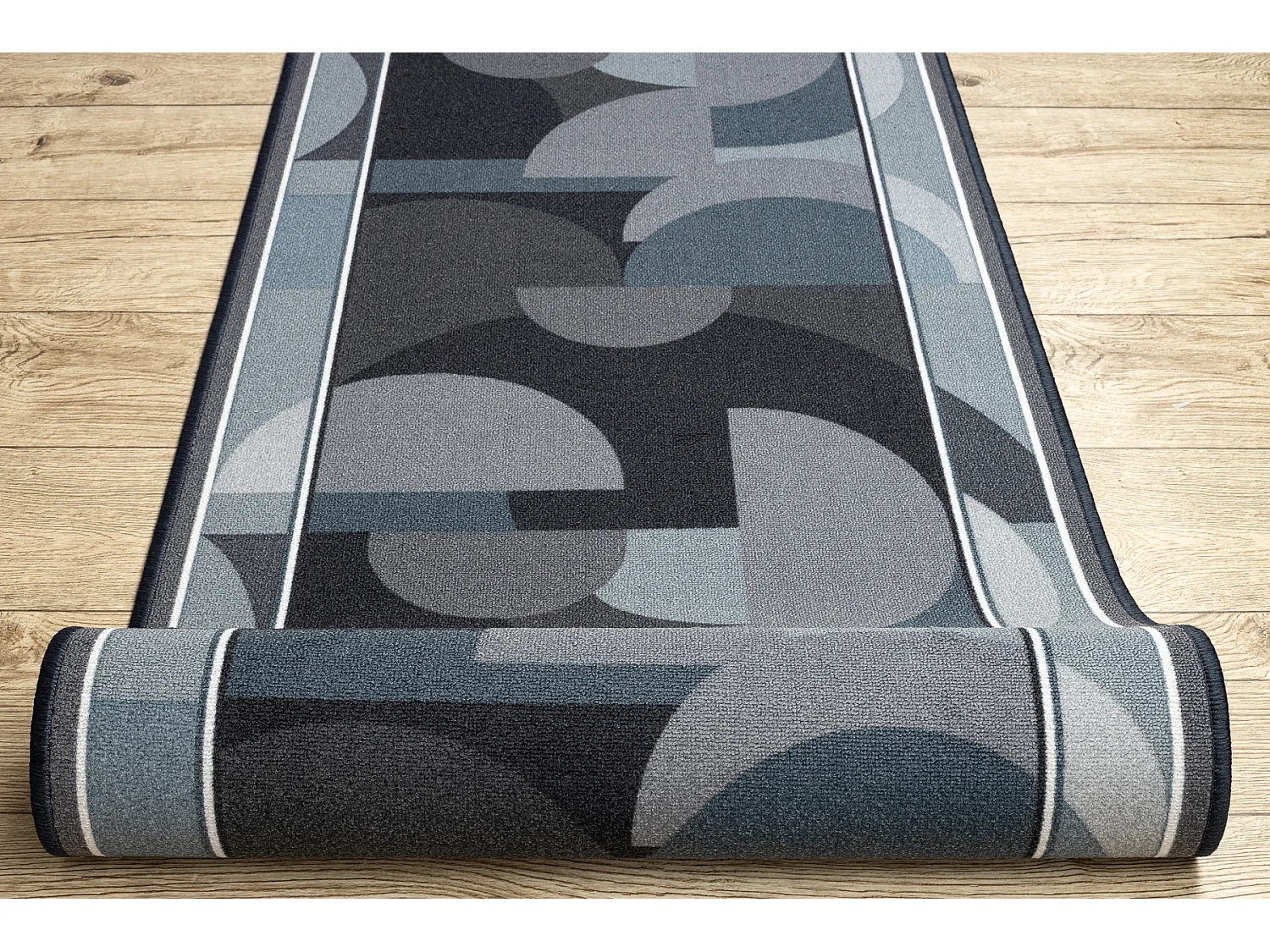 TAPIS DE COULOIR antidérapant MALIS Géométrique, antidérapant gris 80x1000 cm