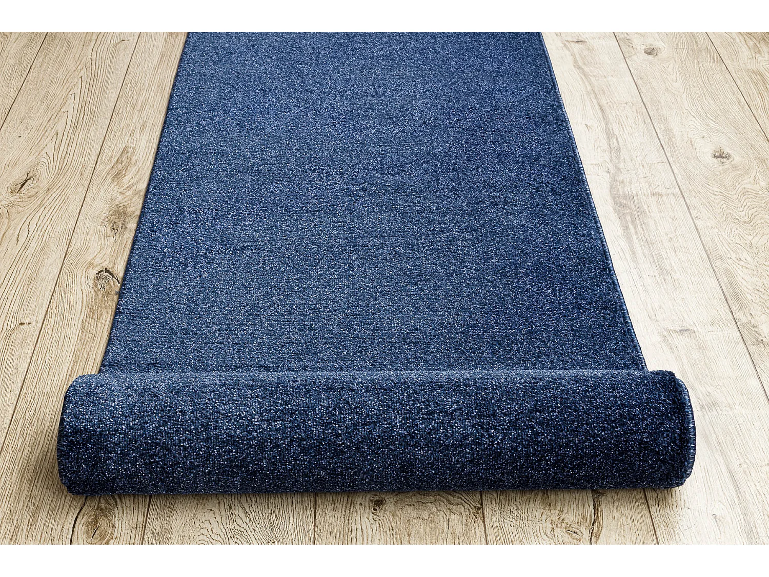 Läufer SOFTY glatt, einfarbig dunkelblau 80x770 cm