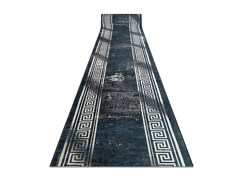 Läufer Antirutsch LOTUS GRECCO 23593 Graphit / Grau ZUM WASCHEN 120x260 cm