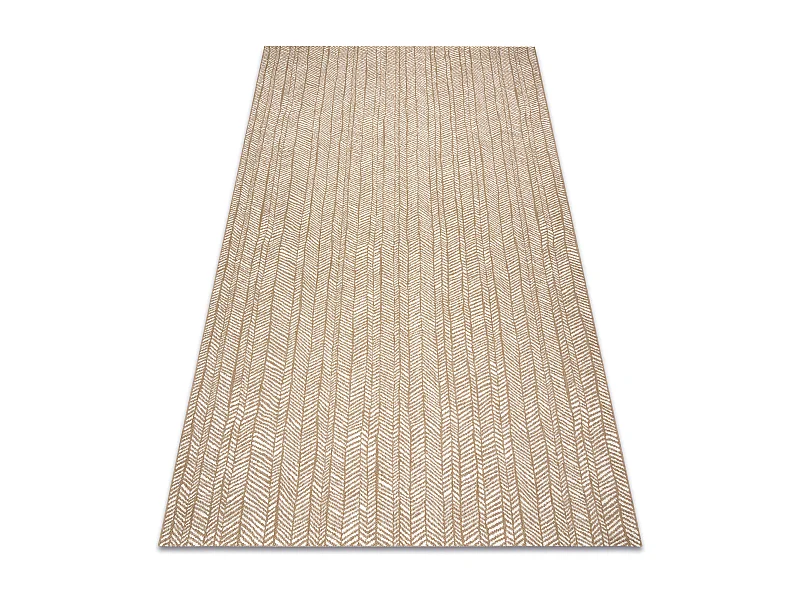 FLAT 48964265 Tapete Sisal Espinha de peixe - cor bege palha natural,  200x290 cm