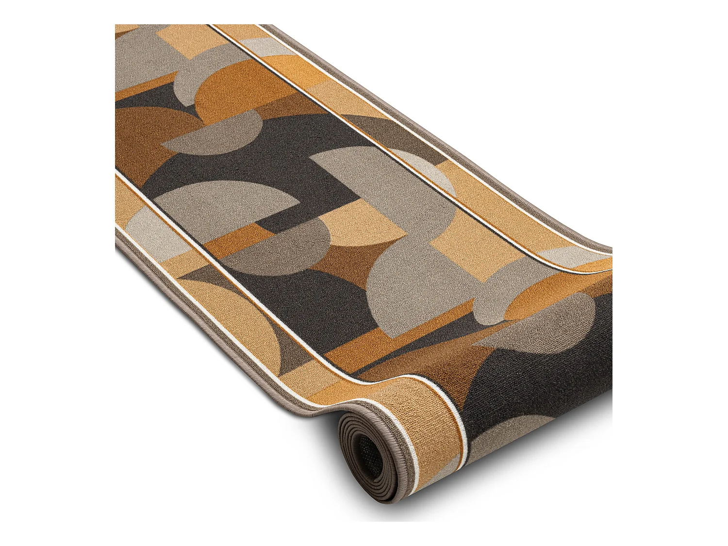 TAPIS DE COULOIR antidérapant MALIS Géométrique, antidérapant beig 80x570 cm