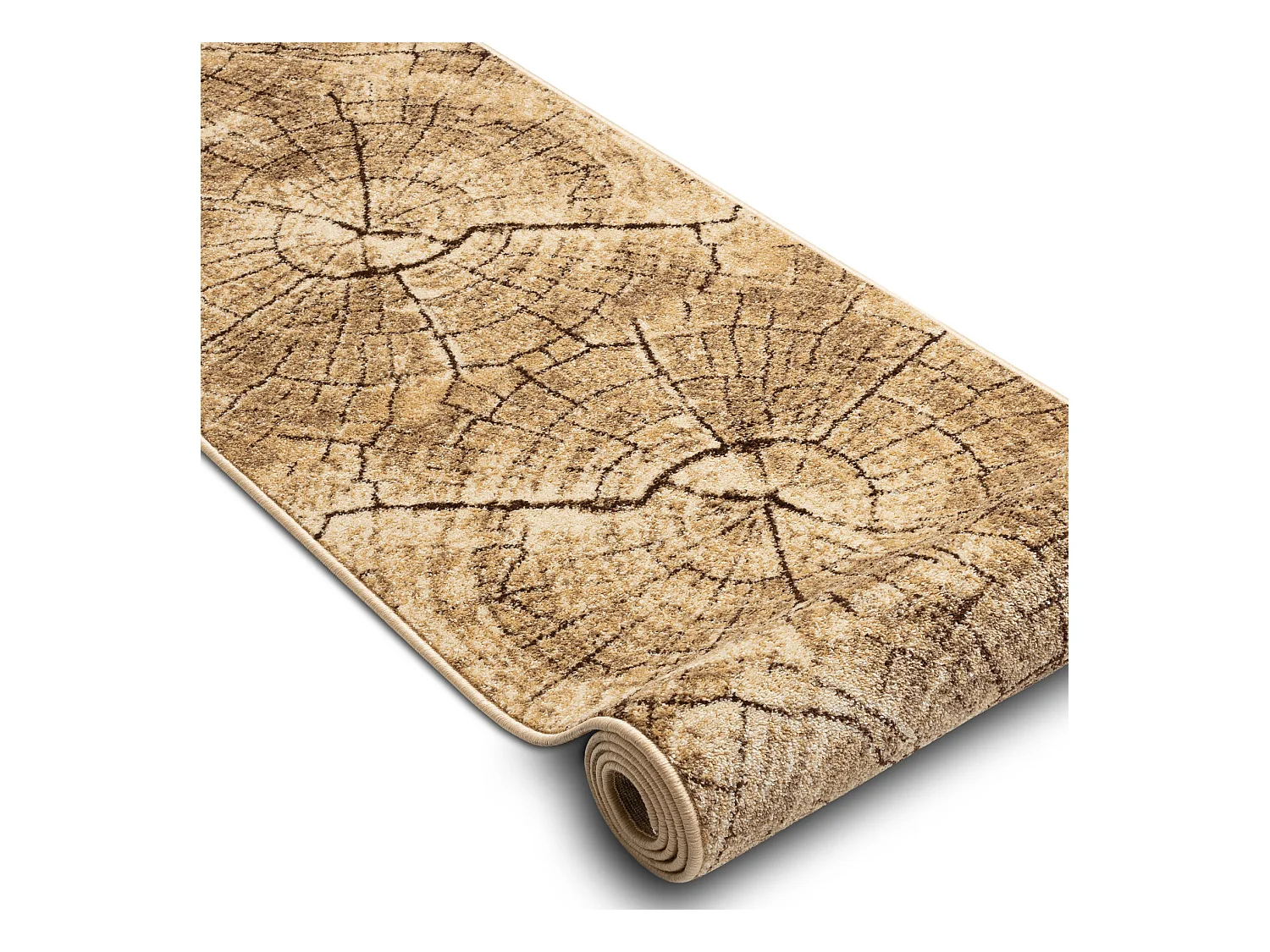 Alfombra de pasillo KARMEL Tronko Árbol Madera - la nuez 60x320 cm