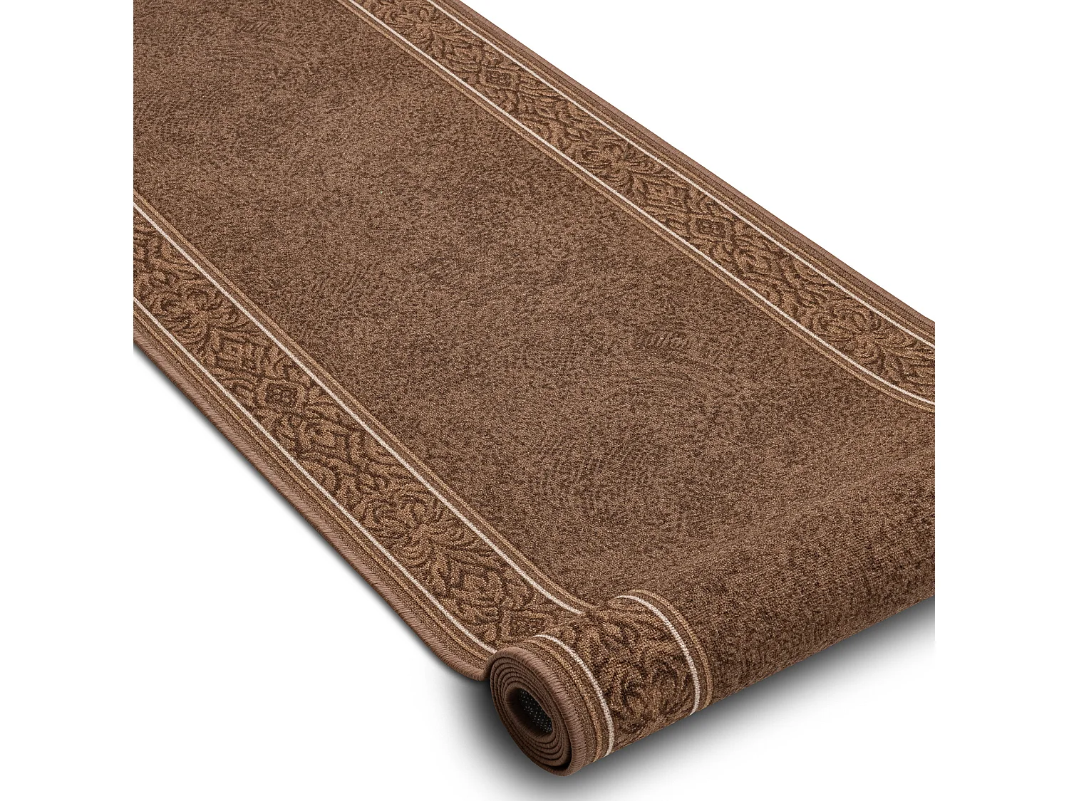 TAPIS DE COULOIR antidérapant ST.TROPEZ Cadre antidérapant marron 80x1350 cm