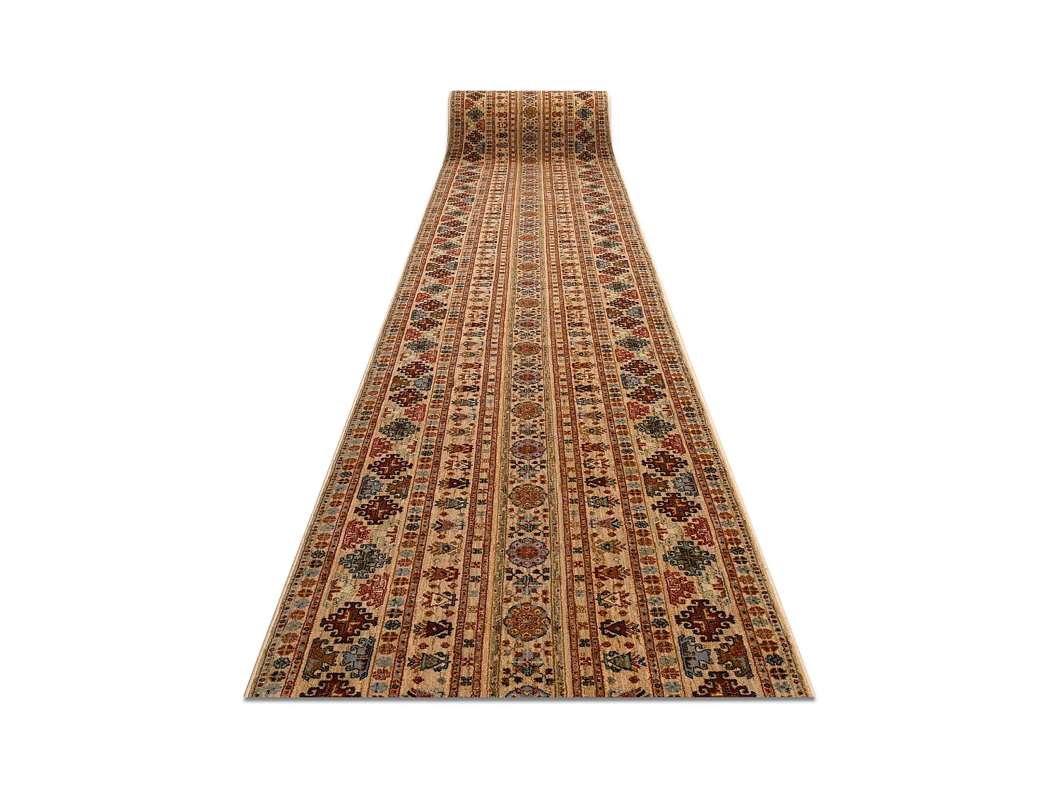 KESHAN tapis de couloir 7684/53555 oriental beige / terre cuite 90x650 cm