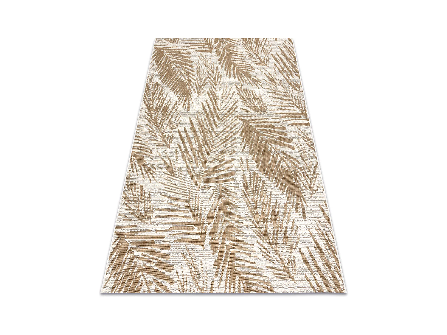 FLAT 48977256 Tapis sisal Feuilles de palmier - couleur paille beige n 200x290 cm