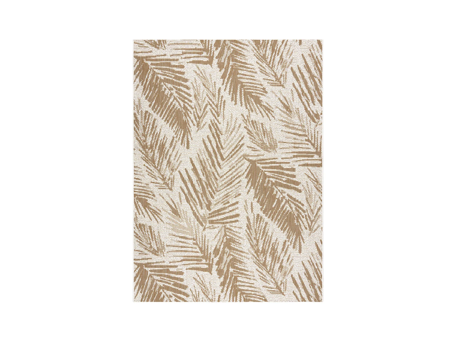 FLAT 48977256 Tapis sisal Feuilles de palmier - couleur paille beige n 200x290 cm