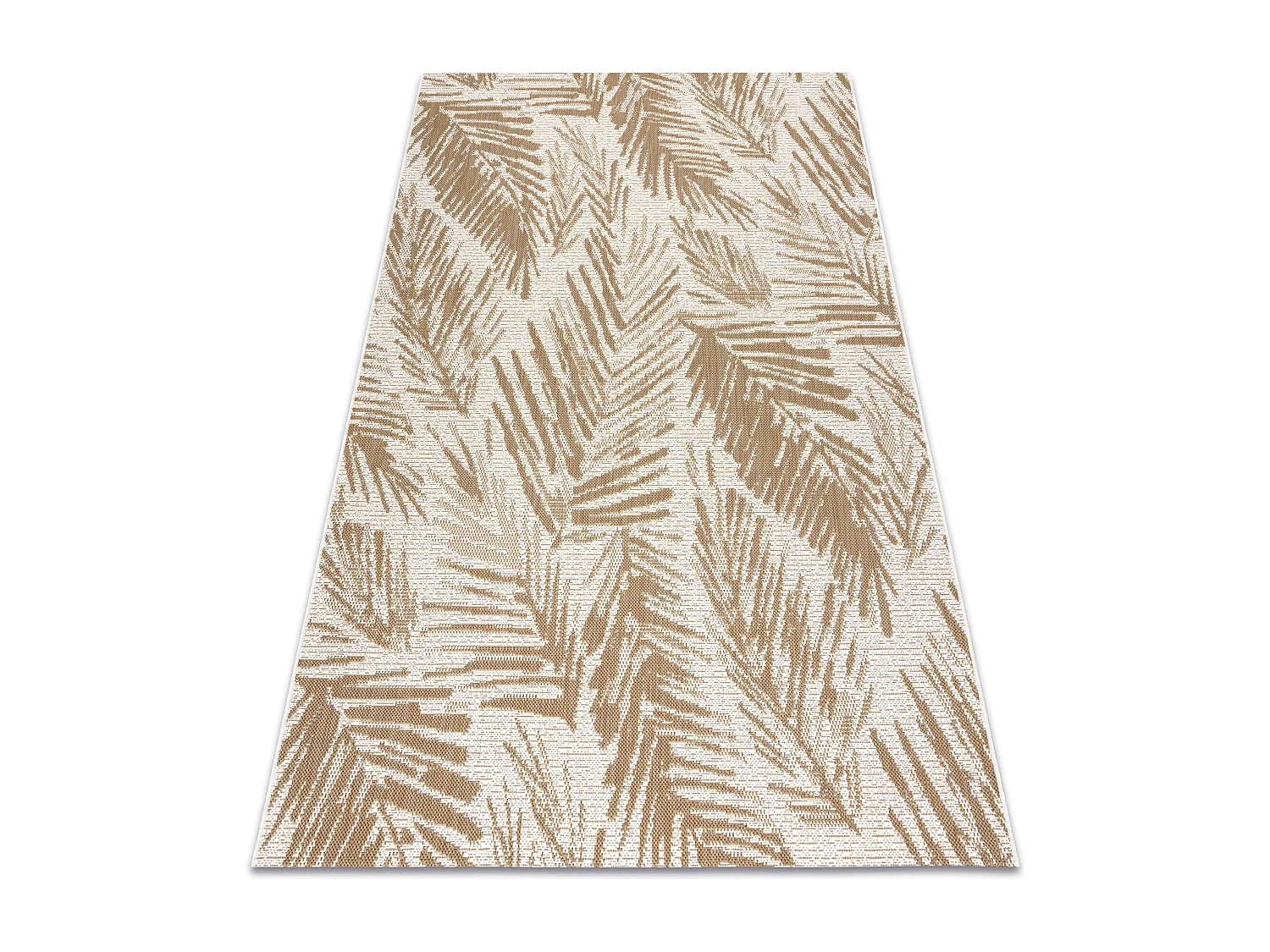 FLAT 48977256 Sisalteppich Palmenblätter - naturbeige Strohfarbe, Kor 200x290 cm